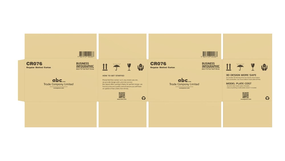 Customize Single Wall Normal Standard Corrugated Regular Slotted Delivery Box
