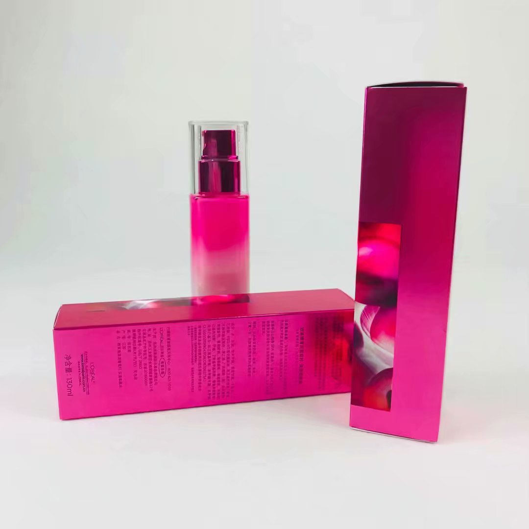 luxury cosmetics carton stamping blue shiny paper packing box for cream jar
