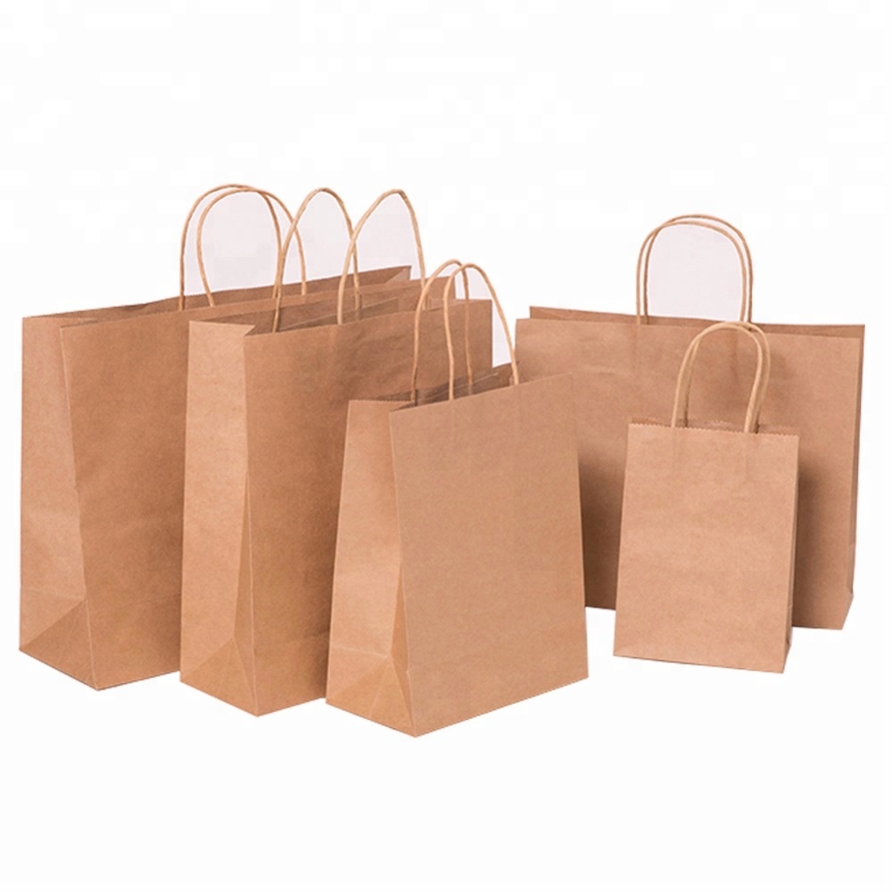 Recycled brown kraft paper bag for shopping,brown paper bag,craft paper bag